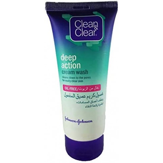 clean & clear deep action cream wash 100 ml