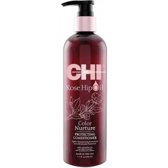 CHI Rose Hip Conditioner Treats Stressed and Damaged Hair 340 ml