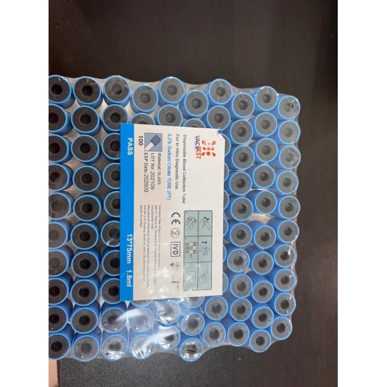 vacu test 1.8 disposable blood collection tube