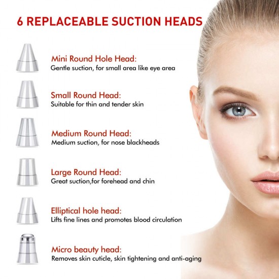 Electric suction device for blackheads and deep skin cleaning