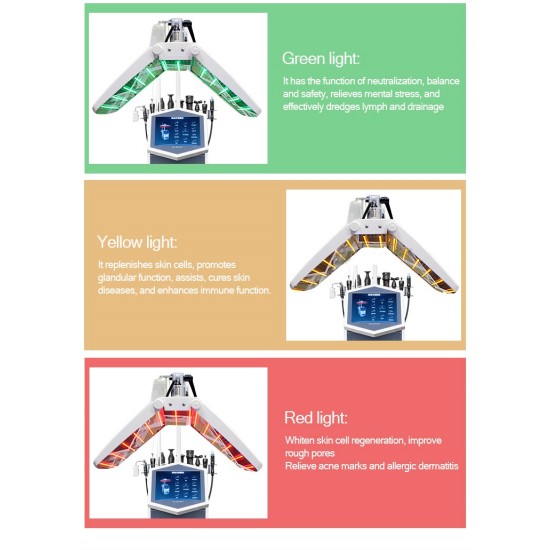 جهاز هيدرافيشيال الذكي الصناعة الكوري 11 وظيفة بنظام فحص البشرة والتقشير المائي ,بنظام ال PDT