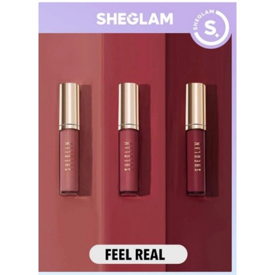 SHEGLAM Matte Allure Mini Liquid Lipstick Set Feel Real