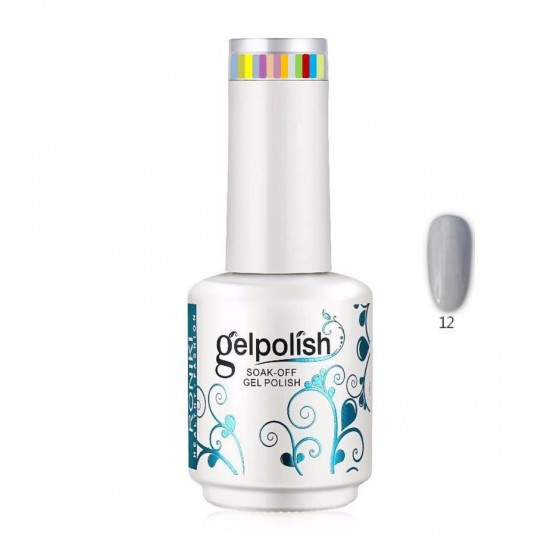 Roniki Semi-permanent Nail Polish 12 Grayness 15 ml