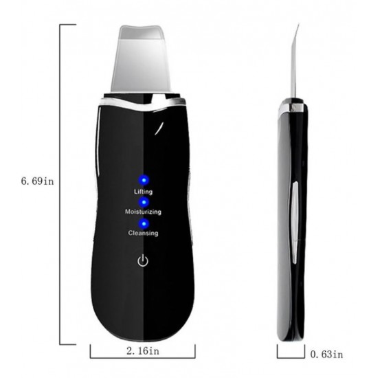 Ultrasonic Skin Scrubber Black Color