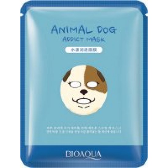 Sheet mask to moisturize the face with vitamins animal dog