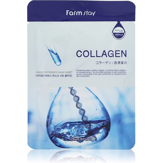 Collagen skin mask from Farmstay to moisturize smooth and glow the skin