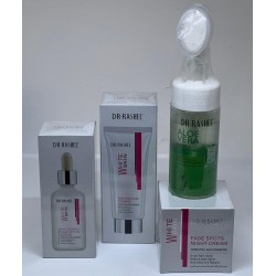 Dr. Rachel's set of whitening cream, serum, lotion, and cleansing mousse with Aloe Vera