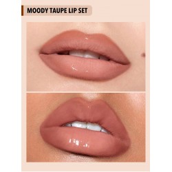 Sheglam Moody Taupe 3 in 1 lip gloss with lip liner for a charming look