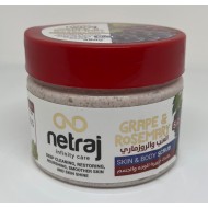 Netraj Face and Body Grapes and rosemary Scrub, 350 gm