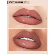 Sheglam Pouty Nude 3 in 1 lip gloss with lip liner for a charming look