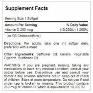 Vitamin D3 10,000 IU 100 Softgels