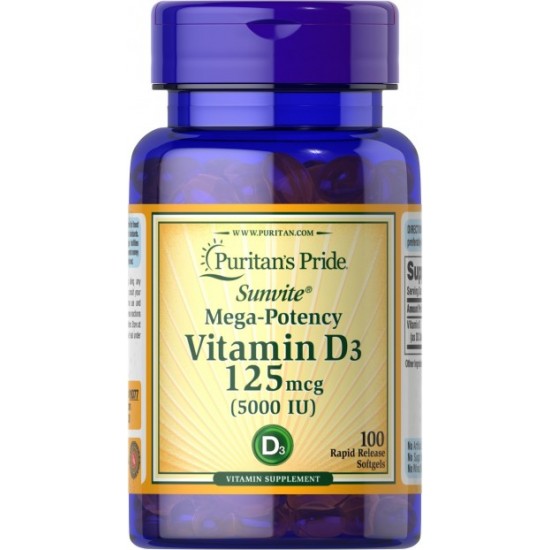 Vitamin D3 5,000 IU 100 Softgels