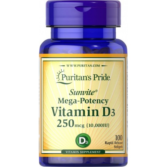 Vitamin D3 10,000 IU 100 Softgels