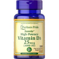 Vitamin D3 1,000 IU 100 Softgels