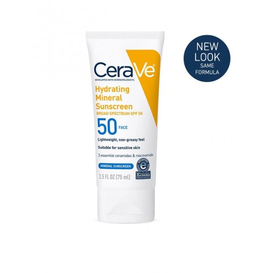 CeraVe Hydrating Mineral Sunscreen SPF 50 Face Lotion