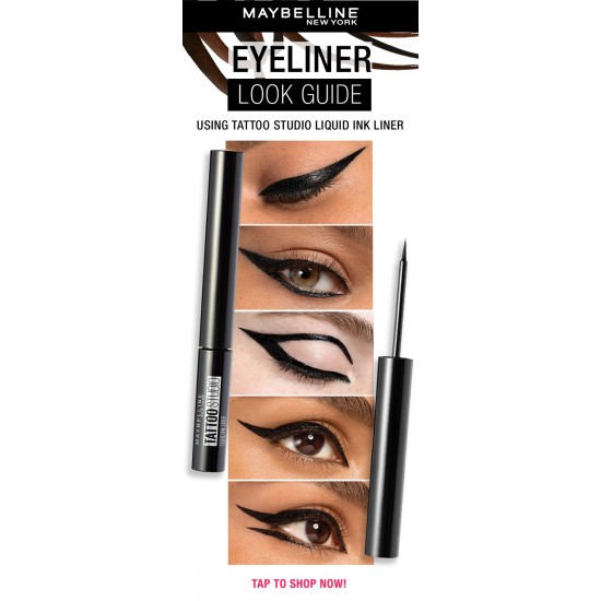 Maybelline Tattoo Studio Liquid Ink Eyeliner 36-hour 001 Black Noir