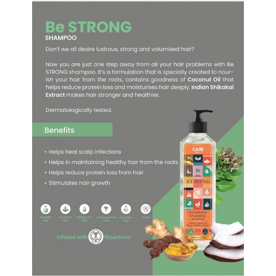 Be strong shampoo natural 100% free of chemicals